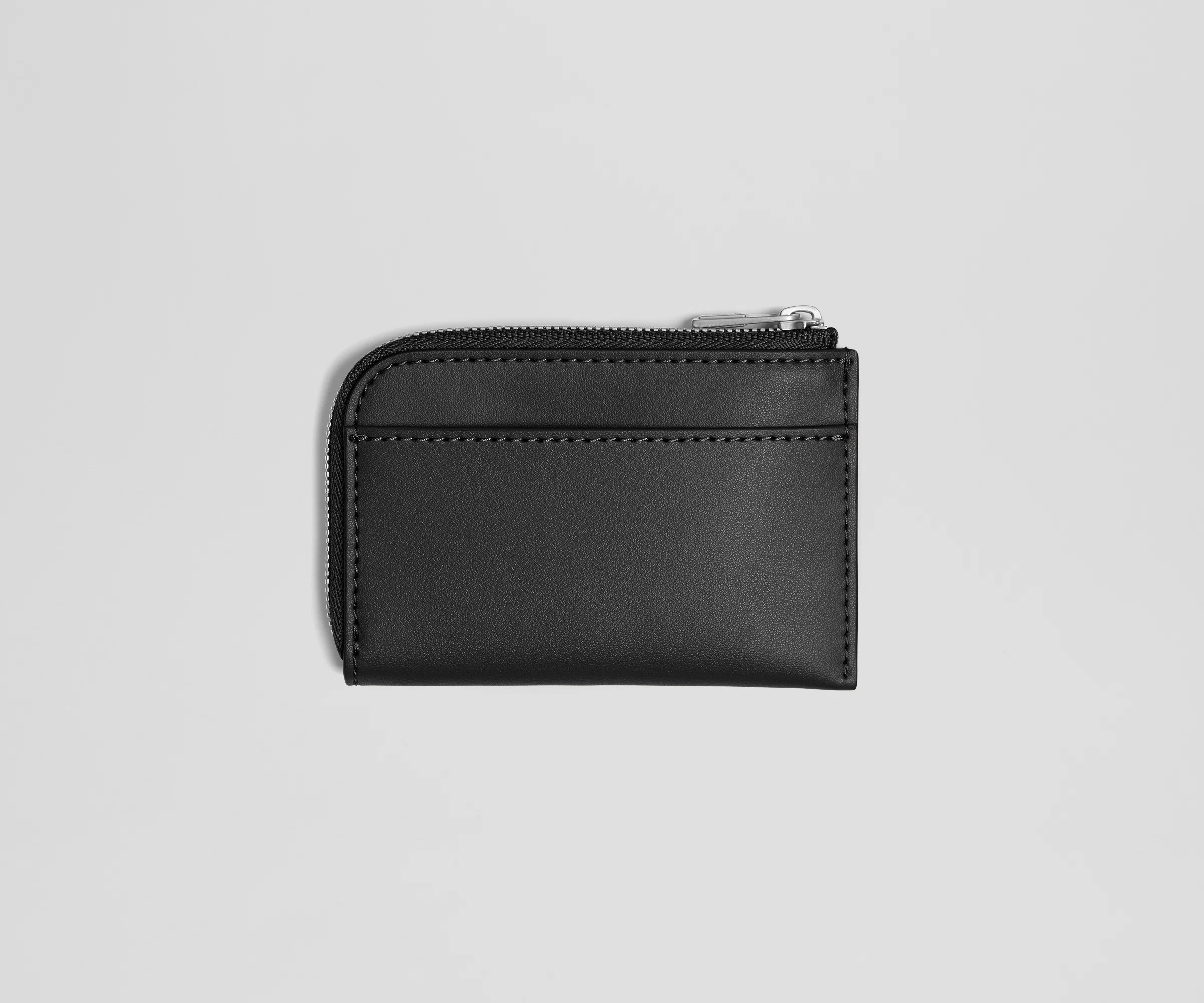 Zip Card Case in Jet Black - Image 3